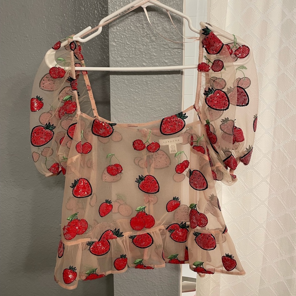 Topshop Strawberry Top